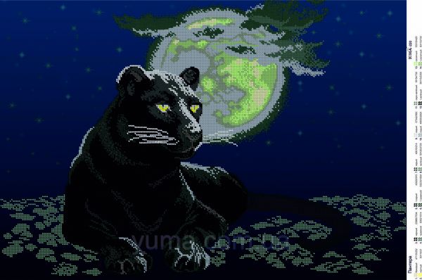 Схема для вишивки Пантера