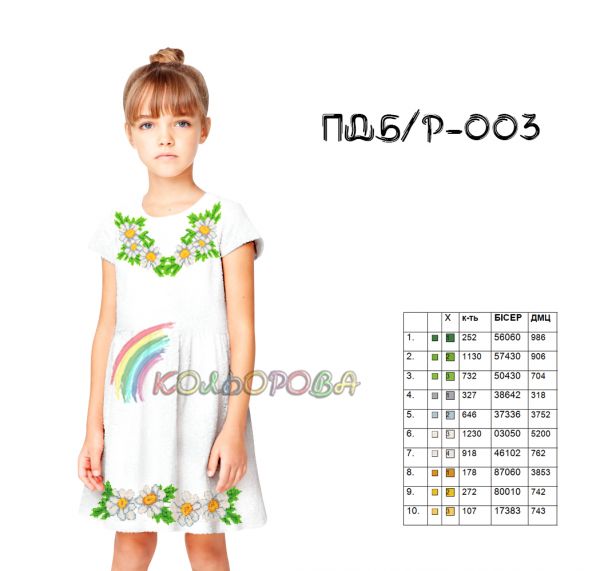 Плаття дитяче без рукавів №3 (заготовка не пошита)