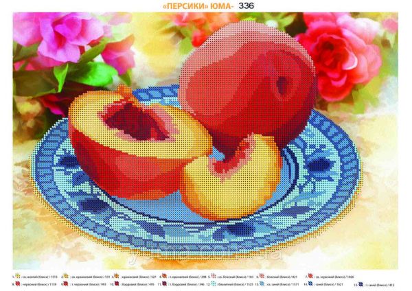 Схема для вишивки Персики