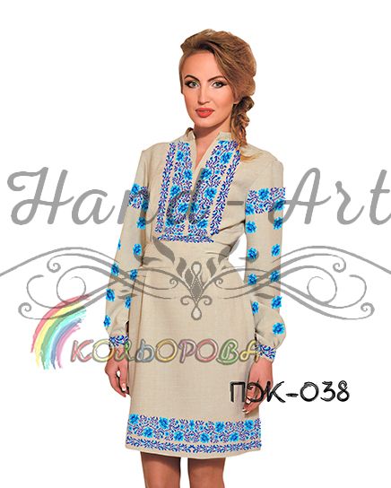 Плаття жіноче з рукавами   №41  (заготовка не пошита)