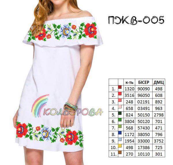 Жіноче плаття без рукавів з воланом №4 (заготовка не пошита)