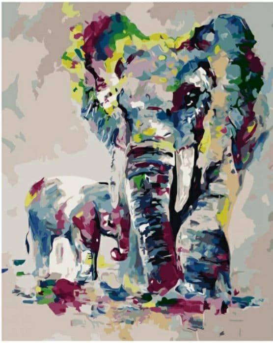 Картина за номерами Акварельні слони