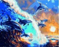 Картина за номерами Зграя дельфінів