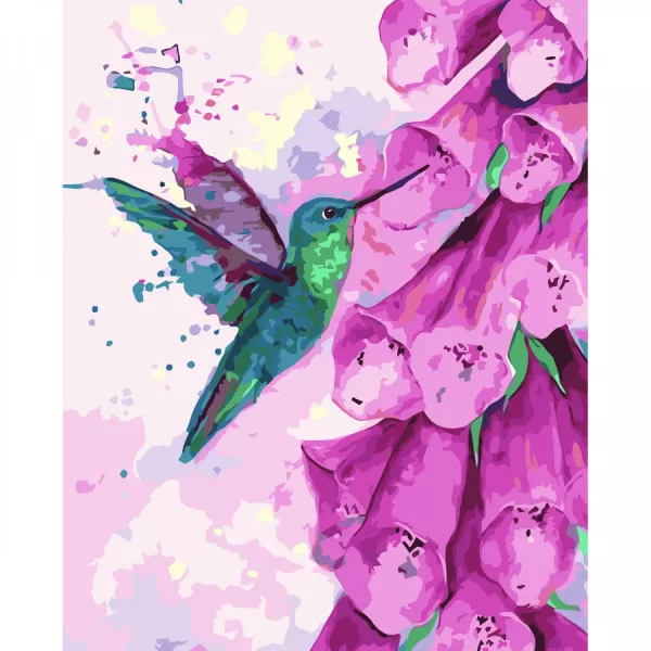 Картина за номерами  Акварельний колібрі