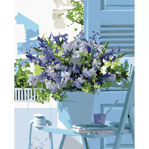 Картина за номерами  Квіти в горщику