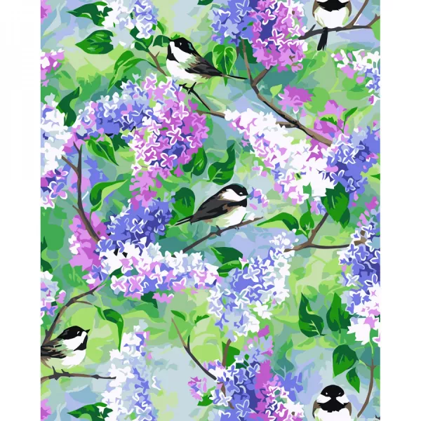 Картина за номерами Квіти бузку 2