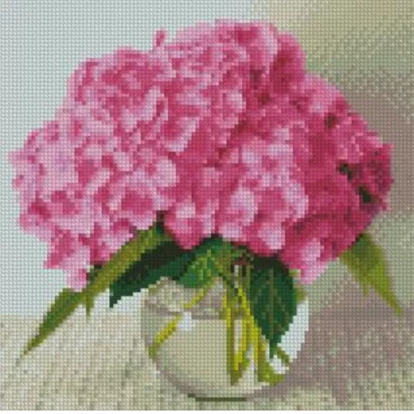 Алмазна мозаїка Гортензія у вазі