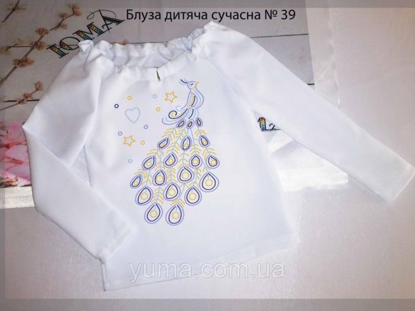Пошита блуза під вишивку дитяча сучасна №39