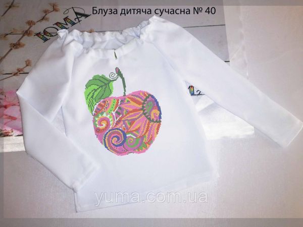 Пошита блуза під вишивку дитяча сучасна №40