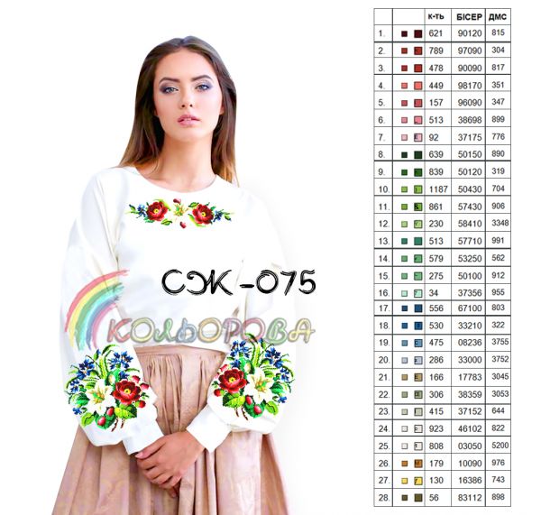 Сорочка жіноча №75 (заготовка не пошита)