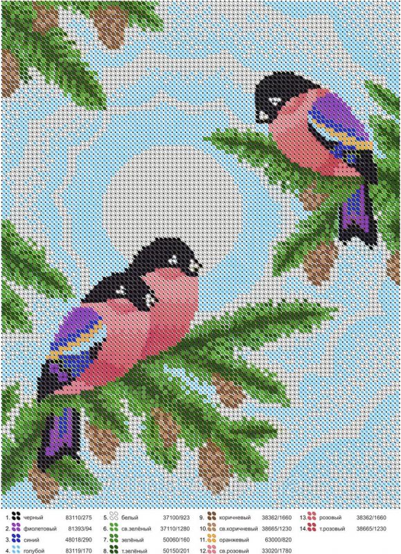 Схема для вишивки Снігурі