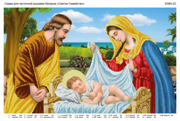 Святе Сімейство часткова вишивка