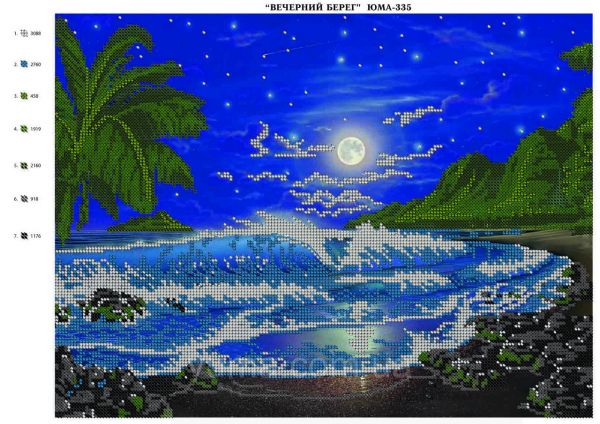 Схема для вишивки Вечірній Берег