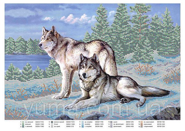 Схема для вишивки Вовки2